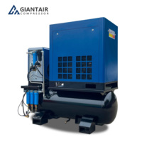 Compresseur d'air rotatif à vis sans huile GIANTAIR 16 bars 200 litres 150 CFM 2 en 1 avec réservoir