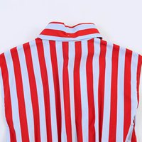 Chemisier rayé style européen et américain avec nœud, élégant et simple, nouvelle collection, vente en gros pour femmes