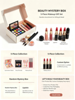 Coffret Mystère Beauté en Gros Marque Blanche – Fards à Paupières, Gloss, Maquillage Visage et Lèvres – Coffret Cadeau Surprise OEM pour Promotion Saisonnière