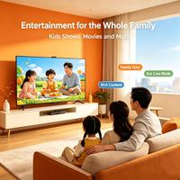 TV LED Smart 55 Inci Tanpa Bingkai, Android WebOS Google Vidaa Tizen, DVB-T2 DVB-S2 ISDB-T ATSC
