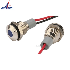 10mm Đường kính tín hiệu thí điểm đèn 3V <span class=keywords><strong>6V</strong></span> 12V 24V 36V 48V 110V 220V LED chỉ số ánh sáng với 150mm dây - Product Image 3