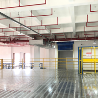 Système de rayonnage de mezzanine en acier multi-niveaux, robuste, personnalisable, haute capacité, avec poutres en H et protection anti-collision