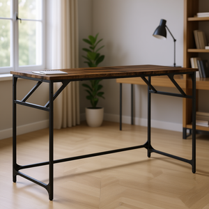 Scrivania per computer in legno ingegnerizzato di rovere affumicato 39,4x17,7x29,9 pollici, mobile durevole per l'home office - Product Image 2