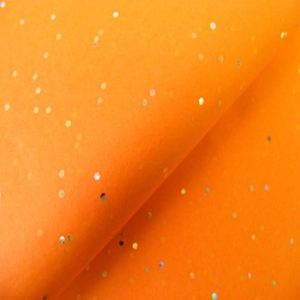 Papier d'emballage personnalisé, papier de soie coloré orange avec paillettes pour l'emballage des produits, papier de soie pour emballer les vêtements avec LOGO - Product Image 1
