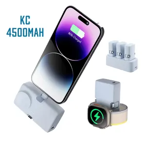 Family Sharing Mini Power Bank For Apple Watch KC Pocket Mobile Phone Power Bank Portable Power Bank For Iphone 15 Pro Android