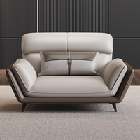 Ensemble de canapés modulaires modernes pour réception d'entreprise, en cuir Napa, style nordique, pour bureau, loisirs, combinaison optimale, appartement, école, hôtel