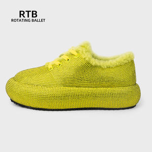 Sepatu bot salju untuk wanita, sepatu bot bulu rubah musim dingin, sepatu hangat panjang, sepatu wanita desain baru untuk anak perempuan - Product Image 2