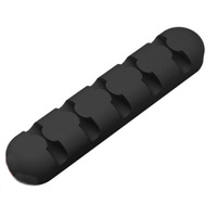 Organisateur de câbles de bureau en silicone avec 3, 5 ou 7 emplacements pour câbles USB, clips adhésifs pour câbles de données