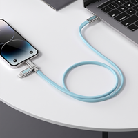 XTAURI 4 in 1 Bahan Silika Gel 5a Pengisian Cepat Simultan Kabel Data Hisap Pengisian Daya USB untuk Ponsel