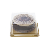 Boîte à gâteau rectangulaire en plastique RPET de qualité alimentaire avec couvercle transparent, forme et taille personnalisées, emballage de pain écologique recyclé