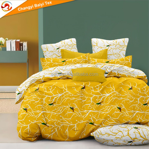 Drap de lit imprimé en polyester 100% 4 pièces ensembles de lit inculés drap plat/housse et taie d'oreiller ensemble de literie en microfibre drap - Product Image 2