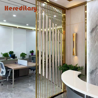 Paravent de séparation intérieur en acier inoxydable pour salon, design moderne doré, panneau décoratif en acier inoxydable sur mesure