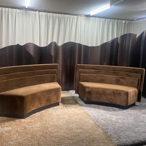 Sofá Semicircular de Diseño Italiano, Sofá Curvo Tipo Cassette, Muebles Tapizados para Banquetes, Asientos para Restaurante y Hotel - Product Image 4