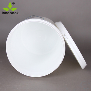 Seau à peinture en plastique Seau à cornichons en plastique blanc de qualité alimentaire de 5 gallons avec couvercle - Product Image 4