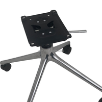 Base de chaise de bureau robuste en alliage d'aluminium épaissi, base de chaise à quatre étoiles avec roulettes, base de chaise pivotante mobile à hauteur réglable