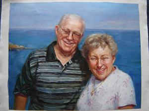 Portrait d'Impressionnisme Personnalisé Original 100% Peint à la Main sur Toile Peinture de Portrait Personnalisée de <span class=keywords><strong>Photo</strong></span> Toile Art Mural - Product Image 3