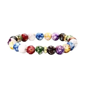 Bracelet en perles de pierre naturelle de 8 mm à 7 tours, vente en gros, bracelet de guérison, cadeau de yoga, personnalisable, tendance, unisexe - Product Image 3