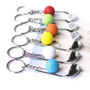 Creative Golf Ball Pendant Keychain Mini Metal Sports Charm Car <b>Key</b> <b>Ring</b> Bag Charm Sports Souvenir Jewelry Gifts for Sports Fans - Product Image 1