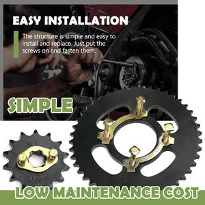 Kit de chaîne de moto de haute qualité, vente en gros d'usine, adapté aux motos de <span class=keywords><strong>125cc</strong></span>, 150cc, 200cc - Product Image 2