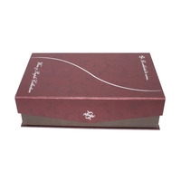 Boîte rigide en forme de livre magnétique personnalisée, boîte de style livre en papier rigide avec insert pour kit de test, produit industriel