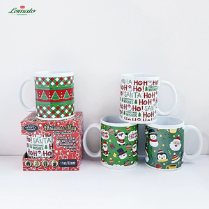 Taza de Cerámica Blanca Sublimable con Diseño Navideño Personalizable, Taza de Café de 320 ml para Regalo Festivo - Product Image 3