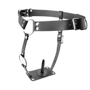 Vêtements en cuir pour hommes et femmes, masturbateur pour adultes, laisse pour pénis et sous-vêtements avec gode pour lesbiennes, jouets sexuels pour couples - Product Image 3