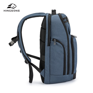Kingsons <b>Laptop</b> <b>Backpack</b> 20-35L Large Capacity Multi Layer Storage Unisex Blue And Black Casual Everyday Use - Product Image 2