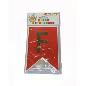 Party Banners Letter F Red 12Pcs For Birthday Decoration - Product Image 1