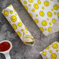 BTO Weihnachten benutzer definierte Schokoladen strauß Shawarma umwelt freundliche Burger Kraft Wachspapier Lebensmittel verpackung