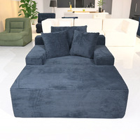 Ensemble de canapé inclinable en jadéite compressé sous vide, rembourrage en éponge pure, design modulaire sectionnel moderne, tissu en lin