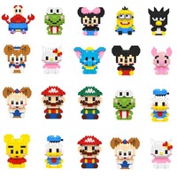 Jouets en plastique ABS créatifs en gros, mini briques de construction pour enfants, puzzles, jouets éducatifs, marque HMKJ