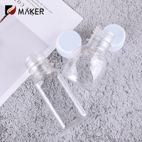 Bouteilles de thé au lait rondes carrées et transparentes de 2oz 4oz en plastique petit 60ml 120ml PET mini bouteille de gingembre avec bouchon à vis