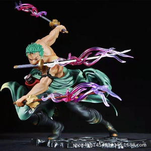 Action Figure Roronoa Zoro Sanzen Sekai di One Piece, Modello <span class=keywords><strong>Anime</strong></span> con Tre Spade in Posa, Regalo da Collezione Premium - Product Image 5
