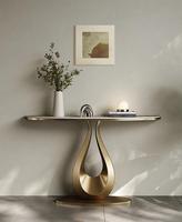 Table de console italienne moderne et minimaliste Rock Board Light Table murale d'entrée avancée de luxe pour la table de console de salon