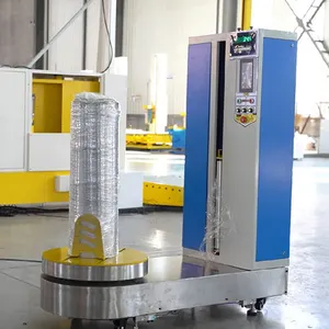 Portable baggage wrapping machine/wrapper airport luggage wrap stretch wrapping machine