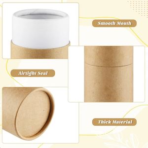 <b>10ml</b> 20ml 30ml 50ml 100ml Cosmetic Packaging Recycled Kraft Cardboard White Brown Black Paper Tube for <b>Bottle</b> - Product Image 3