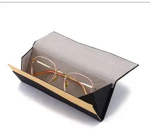 Caixa de óculos de sol dobrável, caixa de empacotamento personalizada do logotipo do vintage casos de óculos de leitura