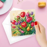 Diy 5D lukisan Berlian Kartu Ucapan bunga kartu ucapan grosir hadiah liburan
