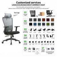 Chaise de bureau ergonomique en maille de haute qualité, vente en gros directe d'usine, chaise d'ordinateur pivotante personnalisable, fabriquée en Chine