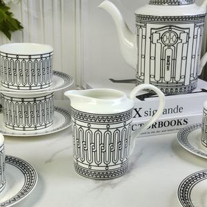 European Luxury Vintage Bone China Tableware Set Modern Customizable Coffee Cup Plate Set Home Hotel Restaurant <b>Dinner</b> Household - Product Image 5