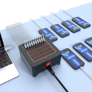 สถานีชาร์จ USB หลายพอร์ต 250W 50 ช่อง 5V2.4A ฮับชาร์จ USB อัจฉริยะแบบตั้งโต๊ะ พร้อมสวิตช์เปิด-ปิด สำหรับสมาร์ทโฟนและแท็บเล็ต - Product Image 6