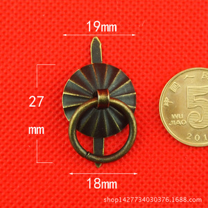 Tirador de cajón de estaño verde antiguo de 19 mm, duradero, con diseño rústico - Product Image 2