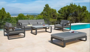 Mobili <span class=keywords><strong>Da</strong></span> Giardino/patio/Divano <span class=keywords><strong>Da</strong></span> Giardino <span class=keywords><strong>In</strong></span> Alluminio spazzolato con la <span class=keywords><strong>Plastica</strong></span> di Legno Caffè Tavolo Mobili <span class=keywords><strong>Da</strong></span> Salotto - Product Image 4