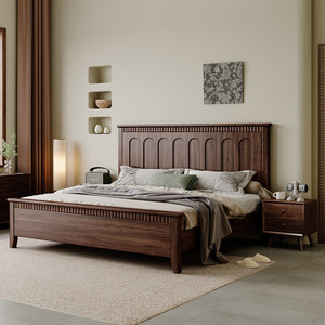 Letto Matrimoniale Stile Antico Francese 1,8m, Design Semplice e Retrò, Letto Nuziale con Nucleo in Legno di Pesco Affumicato, Design Moderno e Morbido - Product Image 4