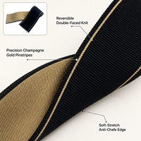 Bande élastique en nylon tricoté jacquard double face réversible couleur personnalisée à rayures fines pour ceintures OEM ODM