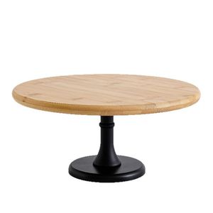 Bamboo Dessert Stand Tiered With Handle For Home Tea Party Serving Trays Multifunctional Decorative Wooden Pattern - Product Image 5
