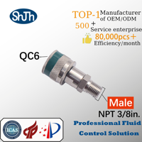 Raccord hydraulique forgé à haute pression de type Swagelok SHJH-LOK en acier inoxydable 304 316SS avec filetage NPT/BSPP/BSPT, conforme aux normes ASME ANSI ASTM