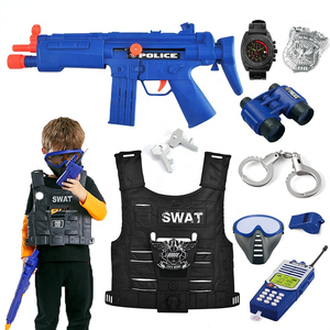 Set Gioco di Ruolo Stazione di Polizia in PVC Durevole per Bambini dai 3 Anni in Su, Unisex, con Pistole Giocattolo - Product Image 1
