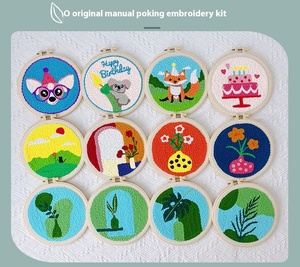 Hecho a mano nuevo Kit <span class=keywords><strong>de</strong></span> ganchillo lana sello ruso bordado pintura al óleo música DIY etiquetado transfronterizo producto con Animal - Product Image 1