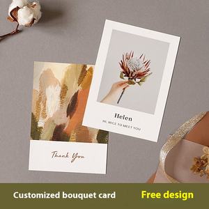 맞춤형 라이브 전자 상거래 애프터 서비스 구매자를위한 작은 디자인 감사 카드 중반 가을 종이 판지 인쇄 - Product Image 5